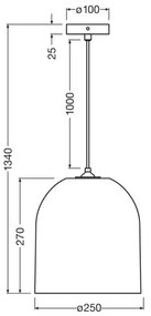Ledvance - Csillár zsinóron DECOR CARDBOARD 1xE27/15W/230V átm. 25 cm