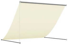 krémszínű szövet és acél feltekerhető napellenző 200 x 150 cm