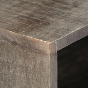 szürke tömör nyers mangófa TV-szekrény 130 x 30 x 46 cm