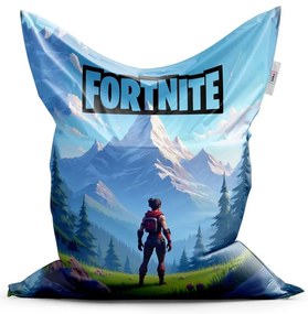 Classic babzsák Fortnite hegyvidéki táj - gyerek, kék
