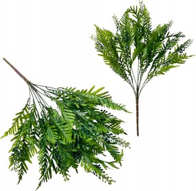 Páfrány virágzattal, valósághű tapintású páfránylevél csokor, 60 cm, dekorációs levelek