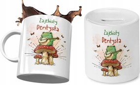 Fogorvosnak Bögre Ajándék persely szett fényképes nyomtatással