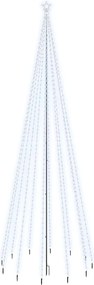 vidaXL karácsonyfa cövekkel 732 hideg fehér LED-del 500 cm