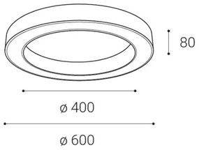 LED2 - LED Dimmelhető mennyezeti lámpa SATURN LED/50W/230V 3000K/4000K fekete