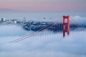 Művészeti fotózás View of Golden Gate Bridge on a foggy day, fcarucci, (40 x 26.7 cm)