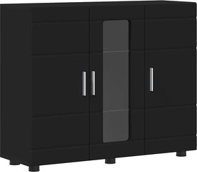 vidaXL Fából Készült Szekrény Fekete 88,5 x 30,5 x 73 cm Faanyag