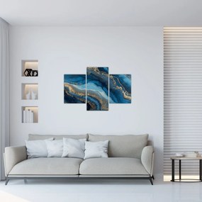 Kép - Kék márvány absztrakció (90x60 cm)