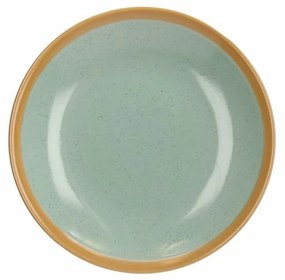 Tognana Desszertes tányér, Woody, 21 cm Ø, kerámia, kézzel festett, zöld