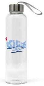 Halas Üveg palack borosilicate üveg 550 ml Poisson Fish Pesce