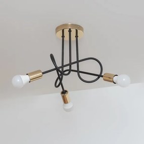 Felületre szerelhető OXFORD csillár 3xE27/15W/230V arany/fekete