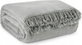 Pamut-akril takaró 220x240 Eurofirany sima ezüst