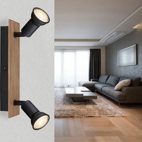 Globo 57998-2W - DREW 2xGU10/35W spotlámpa fa/fekete