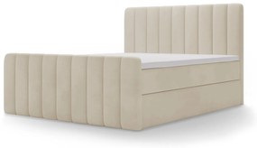 MV MAGIC PLUS kárpitozott boxspring ágy 180x200 - krémszínű
