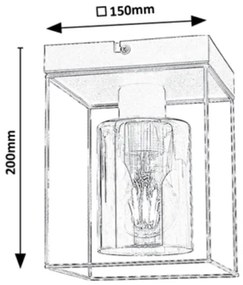 Rabalux 71031 - Mennyezeti lámpa CHADWICK 1xE27/25W/230V