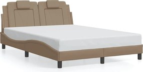 vidaXL cappuccino színű műbőr ágykeret Viana matrac nélkül 120x200 cm