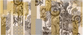 Kép - Kollázs napraforgóval (120x50 cm)