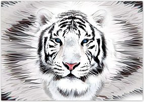 Fotótapéta flizelina 208x146 Fehér tigris