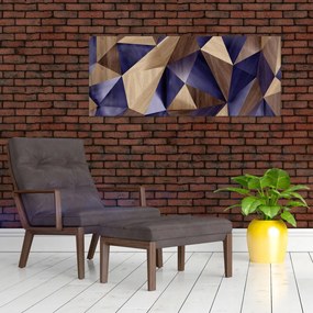 Kép - 3D fa háromszögek (120x50 cm)