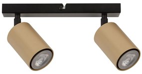 Spotlámpa ZOOM 2xGU10/25W/230V fekete/arany