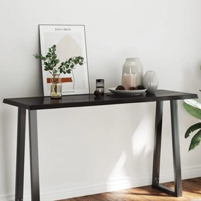 sötétbarna kezelt tömör asztallap 140x50x(2-4) cm