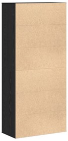 fekete tölgy 80x39x178 cm mérnökelt fa