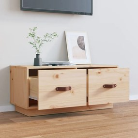 tömör fenyőfa TV-szekrény 80 x 34 x 35 cm