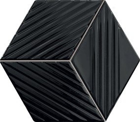 Tubadzin Colour black 19,8x22,6 Fali Mozaik