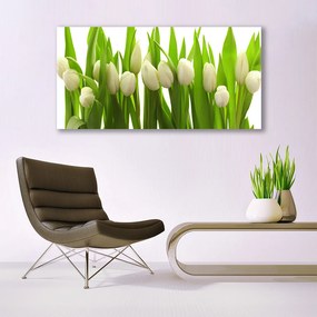Fali üvegkép Tulipán virágok Plant 120x60cm