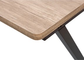 Számítógépasztal, tölgy/fekete, OFIS