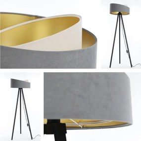 Állólámpa GALAXY 1xE27/60W/230V szürke/krém/wenge