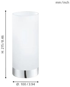 Eglo 95776 - Asztali lámpa DAMASCO 1 1xE27/60W/230V