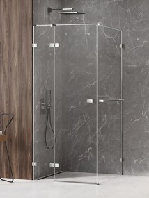 New Trendy Avexa zuhanykabin 90x80 cm négyzet króm fényes/átlátszó üveg EXK-2391