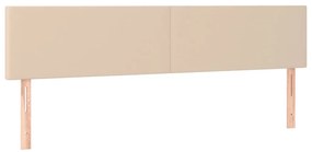 cappuccino színű műbőr rugós és LED-es ágy matraccal 120x190 cm