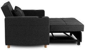 Ágyazható Fotel Fekete Kárpittal. SOLOR