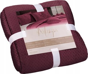 Dekoratív ágytakaró Maya 200x220 velúr steppelt bordó