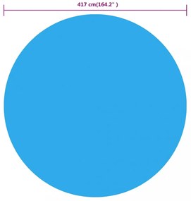 kék polietilén medencetakaró 417 cm