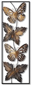 Fém fali dekoráció 100x35 cm Butterfly – Wallity