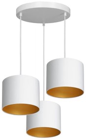 Csillár zsinóron ARDEN 3xE27/60W/230V fehér/arany