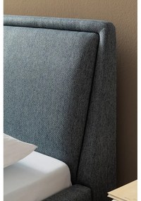 Zöld-kék kárpitozott franciaágy ágyrács nélkül 160x200 cm Frieda – Meise Möbel