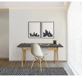 Íróasztal tölgyfa dekorral 70x140 cm Nice – Woodman