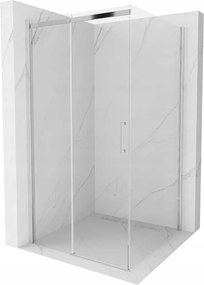 Mexen Omega zuhanykabin 100x100cm, 8mm üveg, króm profil-átlátszó üveg, 825-100-100-01-00