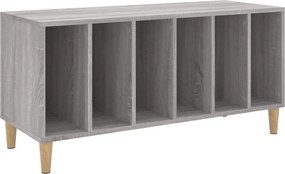 vidaXL szürke sonoma színű szerelt fa hanglemezszekrény 100x38x48 cm