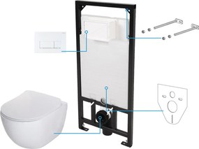Peonia PN WC szett 6:1_fehér nyomólappal