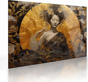 Üveg kép - Japán hölgy (70x50 cm)