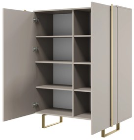 Verica komód 120 cm - kasmír / arany lábak