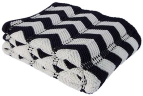 Cozy sötétkék ágytakaró pamutkeverékből - 130 x 170 cm - Homemania Decor