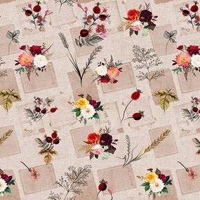 Cerata Abrosz Nem Szőtt Bőrből Csokor Virágok 140x150