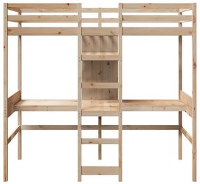 tömör fenyő galériaágy-keret matrac nélkül 75 x 190 cm