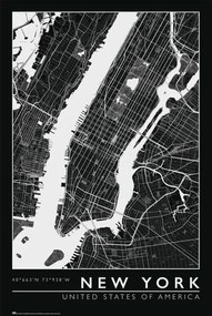 Plakát New York - City Map, (61 x 91.5 cm)