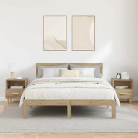 Éjjeliszekrény 2 pcs kézműves tölgy 40 x 35 x 47.5 cm Faanyag
